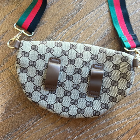Designer style belt bag Fanny pack replica look alike brown red green - Picture 4 of 5